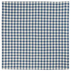 IB Laursen Stoffserviette mit naturfarbigen Karos, 40 x 40 cm, blau