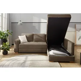Jockenhöfer Ecksofa JOCKENHÖFER GRUPPE "Sunset, Dauerschlafsofa mit", beige (taupe 426, 18), B:257cm T:105cm, Korpus: 100% Polyester;Kissen: 100% Polyester, Sofas, Ecksofa, Tonnentaschen-Federkern, 5cm Kaltschaumtopper, flexible montierbar