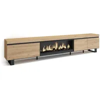 SKRAUT HOME Tv-Schrank, Eiche, Holzwerkstoff, Rechteckig, 35x57x288 cm, Wohnzimmer,
