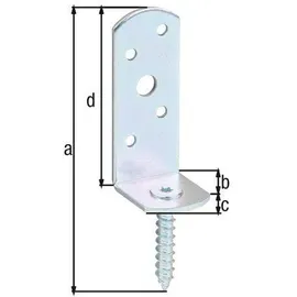 GAH Alberts Flechtzaunhalter L-Form 11,5 x 3,15 x 8,3 cm Gelb/Stahl