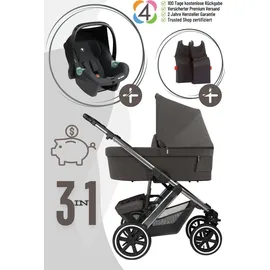 ABC-Design ABC Design Salsa 5 Air 3in1 inkl. Babyschale und Adapter, Farbe Kinderwagen:Almond