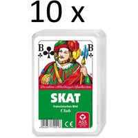 10 x Skat französisches Bild Spielekarten, Bunt, 59 x 91 mm