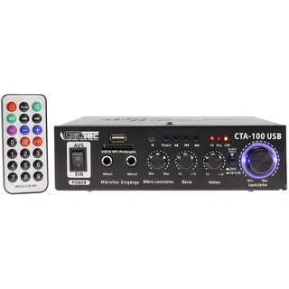 ChiliTec Mini-HiFi-Verstärker CTA-100 pro, USB, Fernbedienung, Bluetooth