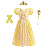 Lito Angels Prinzessin Belle die Schöne und das Biest Kleid Kostüm Verkleidung mit Zubehör für Kinder Mädchen Größe 9-10 Jahre 140 (Tag-Nummer 140)