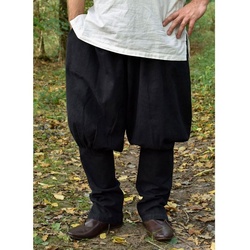 Battle Merchant Wikinger-Kostüm Wikinger-Hose / Rushose Olaf, schwarz schwarz 54 – XXL