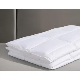 Haeussling Daunenbettdecke + Kopfkissen "Swiss Royal", weiß, B/L: 155cm x 220cm Anzahl Teile 2, B/L: 80cm x 80cm Anzahl Teile 2, Bezug: Baumwolle Füllung: Entendaune/-feder, leicht, Füllung Innenkammer: 100% Federn.