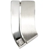 Schmuck Krone Kettenanhänger Goldanhänger mit Diamant, 585 Weißgold, Gold 585 silberfarben