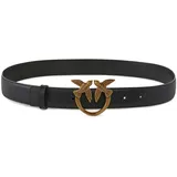 PINKO Damengürtel Leder schwarz/gold 85
