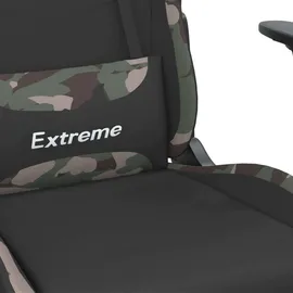 vidaXL Gaming-Stuhl mit Fußstütze schwarz/tarnfarben stoff