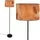 Briloner - Stehlampe mit Blätterdekor, Ein/Aus Fußtaster, E27, max. 10W, Boho, aesthetic, Stehleuchte, Leselampe, Wohnzimmerlampe, Standleuchte, Dekolampe, 35 x 161 cm (DxH), Caffefarben