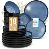 PURE LIVING INTERIOR DESIGN Ibiza Tafelservice 18-tlg. blau