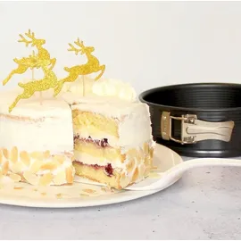 Zenker Springform Ø 20 cm, Backform mit Antihaftbeschichtung, runde Kuchenform mit Flachboden (Farbe: schwarz, antihaftbeschichtet,