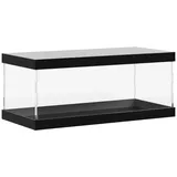 vidaXL Vitrine Transparent 34 x 16 x 14 cm Schwarz
