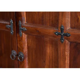 Massivmoebel24 Drehtürenschrank Oxford 115 x 210 x 60 cm Braun