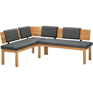 58aufmkessel Eckbank, Kernbuche, Grau, Holz, 194x155 cm, Esszimmer, Bänke, Eckbänke