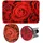 Sanilo Badaccessoire-Set Rosen, Komplett-Set, 3 tlg., bestehend aus WC-Sitz, Badteppich und Waschbeckenstöpsel rot