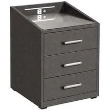 ed exciting design Stella Trading Moon mit LED-Beleuchtung und USB-Anschluss & USB-C-Anschluss schwarz