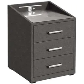 ed exciting design Stella Trading Moon mit LED-Beleuchtung und USB-Anschluss & USB-C-Anschluss schwarz