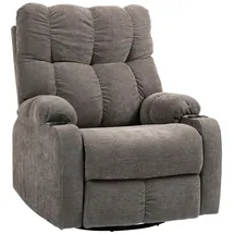 Homcom Relaxsessel mit Liegefunktion 96 x 108 x 0 cm Braun/Bronze drehbar