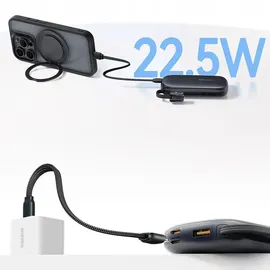 Baseus EnerFill FC21 Qpow 3 Ultra 20000mAh 22.5W with display and cable black 20000 mAh, W, schwarz 122,4 x 69,9 x 32,4 mm - Schwarz
