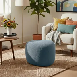 deluke Sitzhocker SUMIR Stoff 52 x 32 x 48 cm Dunkelgrau