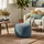 deluke Sitzhocker SUMIR Stoff 52 x 32 x 48 cm Dunkelgrau