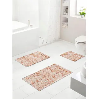 Badematte GRUND Gr. 3, orange (terra, meliert), rechteckig (65cm x 115cm),, Badematten