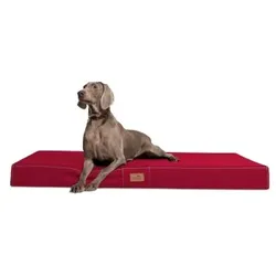 Tierlando ® HUGO BASIC Hundematratze dunkelrot 1,5 m, 13 cm, 1 m