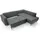 Selsey Eckcouch Easy-Clean-Velours 2-Sitzer Dunkelgrau