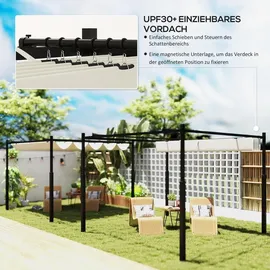 Outsunny Pergola 3 x 3 m Cremeweiß
