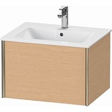 Duravit XViu Waschtisch-Unterschrank XV40250B112 61 x 40 x 48 cm, eiche gebürstet, 1 Auszug, wandhängend, champagner matt