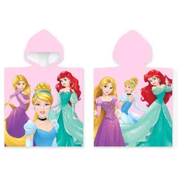 Badetuch Disney Princess Poncho Kinder 55x110 cm