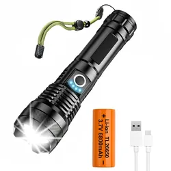 Taschenlampe LED 1000 meter Leuchtweite Militär USB