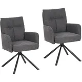 Hti-Living Esszimmerstuhl Kyra Anthrazit 2er-Set