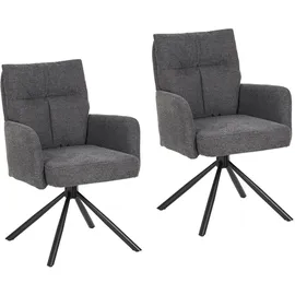 Hti-Living Esszimmerstuhl Kyra Anthrazit 2er-Set