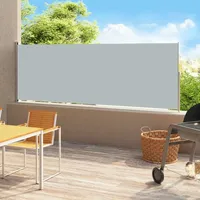 vidaXL Seitenmarkise Ausziehbar 200x500 cm Grau