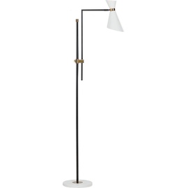 Beliani Stehlampe Metall weiß/schwarz 155-180 cm MELAWI