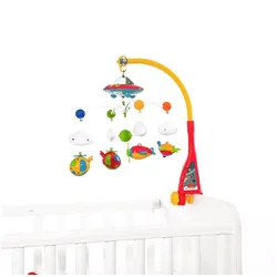 Lorelli Musikmobile Sky drehbares Mobile, Musik, Sternenlicht, Hubschrauber, Ufo gelb