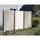 BM Massivholz Abschlusselement Zaun 103 x 180/120 cm Creme/Glas