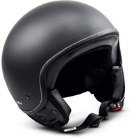 Soxon® SP-301 „Night“ · Jet-Helm · Motorrad-Helm Roller-Helm Scooter-Helm Moped Mofa-Helm Chopper Retro Vespa Vintage Pilot Biker Helmet Brille Visier · ECE 22.05 Schnellverschluss Tasche M (57-58cm)