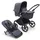 Bugaboo Fox Cub mit Liegeaufsatz und Sitz black/stormy blue