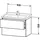 Duravit L-Cube 82x46,9cm, Ei sw, 2 Schubk., wandhängend