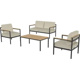 Primaster Gartenmöbel-Set Positano Holz/Aluminium