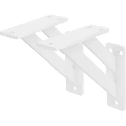 ML-Design Regalhalterungen 2er Set 120x120 mm Weiß aus Aluminium