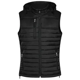 HRM Damen 1302 Women s Hooded Performance Body Warmer, Schwarz, XXL EU - XXL