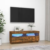 SECOLI TV Schrank led 100cm TV Lowboard mit LED TV Board LED Lowboard TV Schrank Fernsehschrank fernsehtisch tv Cabinet tv Bank TV möbel-Räuchereiche-100x35x40 cm