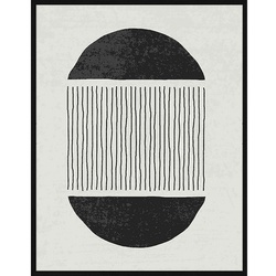 ANY IMAGE Digitaldruck »Schwarze Linien II«, Rahmen: Buchenholz, Schwarz