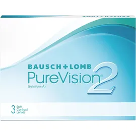 Bausch + Lomb PureVision 2 Monatslinsen | Lomb | Sphärisch | 3 Linsen | BC 8.60 mm | DIA 14.0 | -3.25 Dioptrien