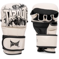 Tapout Unisex – Erwachsene Ruction MMA-Sparring Handschuhe, Ecru/Black, L-XL EU