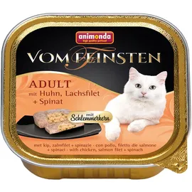 Animonda Vom Feinsten Adult mit Schlemmerkern Huhn, Lachsfilet & Spinat 6 x 100 g